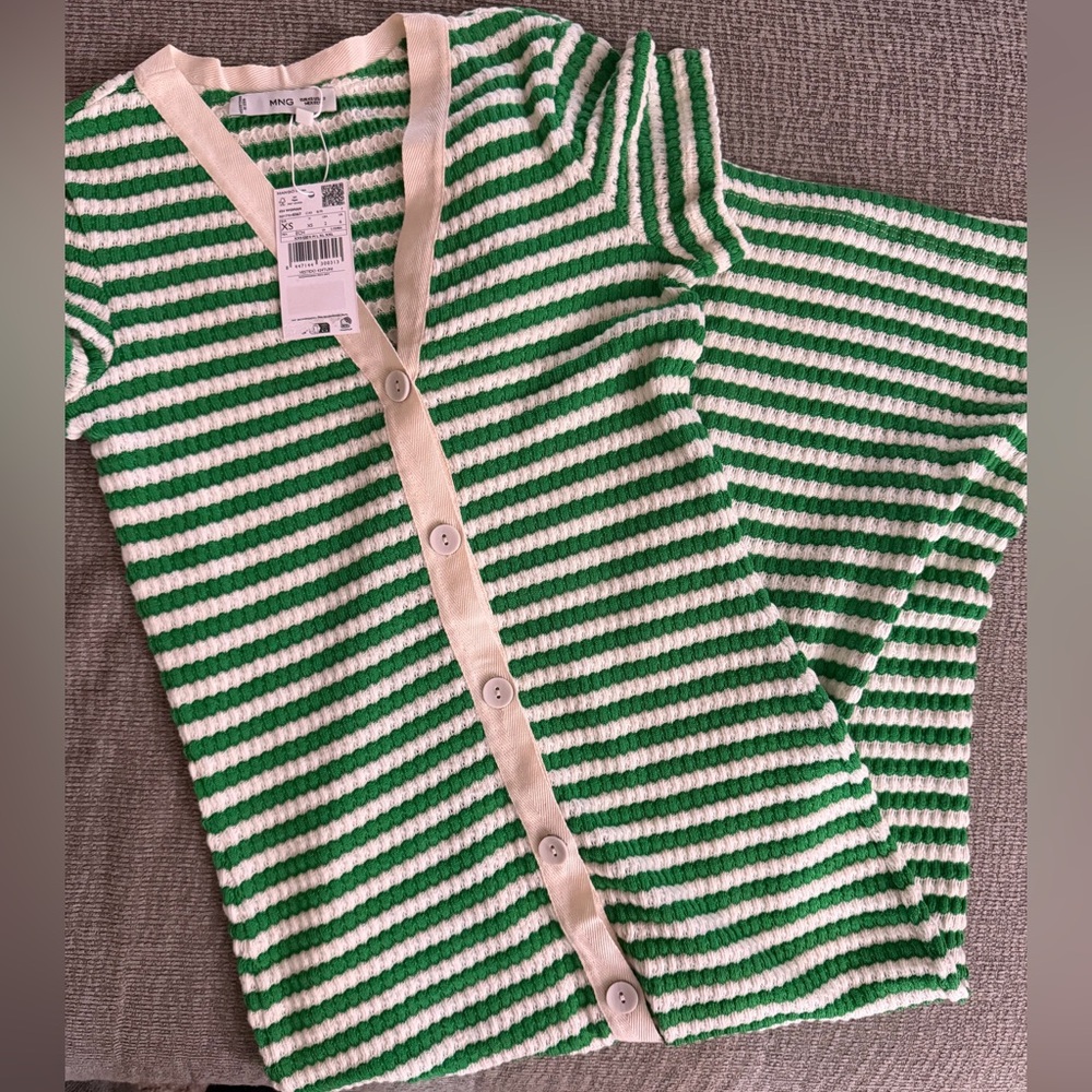 Mango Striped Midi Dress